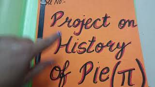 Project file on the History of Pi [upl. by Egrog]