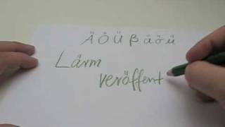 Writing german Umlauts  Umlaute [upl. by Hazmah660]