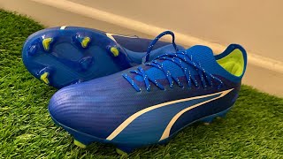 Puma Ultra Ultimate FGAG  Blue Colourway Unboxing Video [upl. by Brebner]