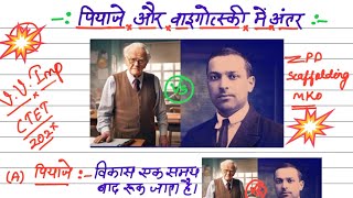 पियाजे और वाइगोत्सकी के सिद्धांत में अंतरPiaget Vs Vygotskyctet supertetsyllabus [upl. by Aggri]