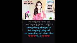 remix zhang sheng xiang qi  karaoke female key [upl. by Iblehs306]