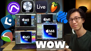 M4 Pro MacBook Pro HUGE Leap for Music Production  M4 Pro vs M3 Pro vs M2 Pro vs M1 Pro [upl. by Fanning]