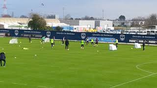 Girondins  lentraînement du 6 février 2018 à 5 contre 5 avec petits buts [upl. by Ahtenak]