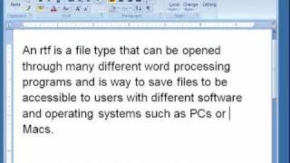 Saving an RTF [upl. by Oelc]