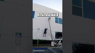 Guy falls off ladder 🪜 Funny [upl. by Namwen599]