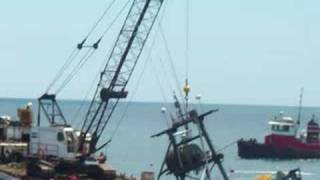 quot BLUE SEA quotSHIPWRECKED BY MONTAUKNYFATHER SON MIKERYAN FALLON SINK 2 SHIPS IN 2 YEARSONE IN A WALL amp ROCK PILING  BOTH FELL ASLEEP AT HELM  INSURED AT 450000 CHASED CAMERAS AWAY PT JUDITH  RI  COAST GUARD RESCUE  NARRAGANSETT [upl. by Spence756]