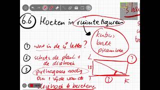 3 havo 66 Hoeken in ruimtefiguren [upl. by Southworth]