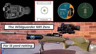 Zeroing the Wildguarder NR1 Night Vision sight at 15 yards for ratting [upl. by Alial]