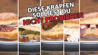 Sahnehering im Krapfen  schmeckts  Fünf echt böse Berliner im mainDingdeTest [upl. by Nahgeem]