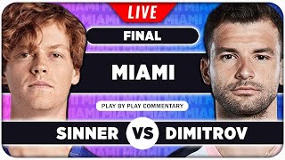 SINNER vs DIMITROV • ATP Miami Open 2024 Final • LIVE Tennis PlaybyPlay Stream [upl. by Sakul]