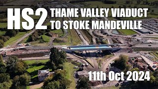 HS2  Thame Valley Viaduct to Stoke Mandeville  11th Oct 2024 [upl. by Harrie]