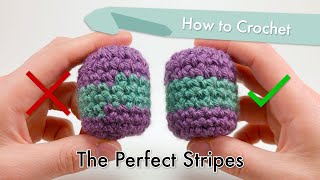 How to Crochet The Perfect Stripes  Amigurumi Tutorial [upl. by Pax]