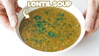 Homemade Lentil Soup Recipe [upl. by Angele928]