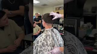 Live haircut braid and layer hair demo at Emily Griffith Technical College💈 barbershop [upl. by Lang441]