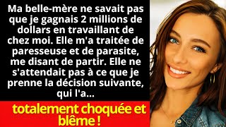 Ma bellemère ne savait pas que je gagnais 2 millions de dollars en travaillant de chez moi et… [upl. by Leaj624]