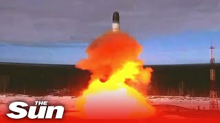 Russia test fires HUGE nuclear missile called Satan 2 [upl. by Asset]