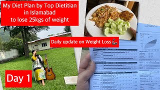 Day 1  Full Day Weight Loss Diet Plan What I eat in a day to lose 25kg weight by Aleezay Reviews [upl. by Aveline]