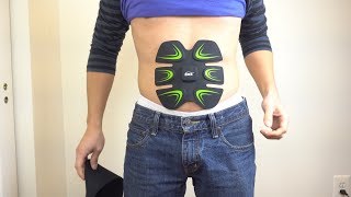 EMS Ab and Bicep Muscle Stimulator Workout Pads Review  6 weeks results [upl. by Salomie188]