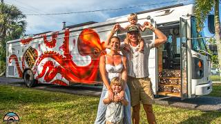 Family Builds Dream Home in a School Bus [upl. by Ray]