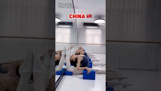 CHINE VS FRANCE  LES EXERCICES DE SOUPLESSE gym shorts souplesse [upl. by Battista]