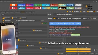 iphone 7 plus failed to activate with apple server  ERROR Could not connect to lockdownd invalid [upl. by Aderfla514]