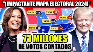 ¡¡¡INCREÍBLES RESULTADOS DE VOTACIÓN TEMPRANA ¡Impactante Mapa Electoral 2024 Kamala vs Trump [upl. by Medovich]