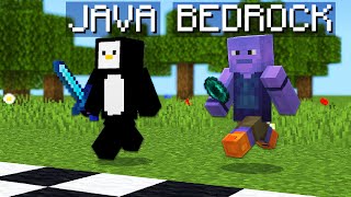 Minecraft Bedrock vs Java Challenge Race [upl. by Gefen]