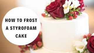 How To Frost A Styrofoam Cake [upl. by Ramalahs823]