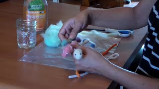 Easy Wool Craft How to Wet Felt a Snake [upl. by Goode930]