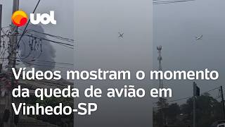 Avião cai em Vinhedo vídeo mostra o momento da queda de aeronave com 62 passageiros em São Paulo [upl. by Amoakuh]