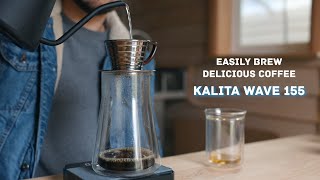 How To Make Pour Over Coffee With The Kalita Wave 155 Brewer  A Simple Guide To Brewing Coffee [upl. by Enalahs456]