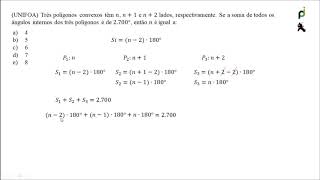 QUESTÃO UNIFOA  SOMA DOS ÂNGULOS INTERNOS [upl. by Conni]