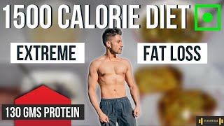 Easy 1500 Calorie VEG Diet with 130g of Protein for Extreme Fat Loss  Indian Fitness 🇮🇳 [upl. by Aiyt]