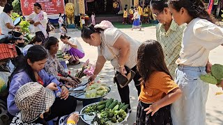 Vendors and People Activities and Lifestyles at Pagoda during Traditional Kathen Ceremony [upl. by Ave]