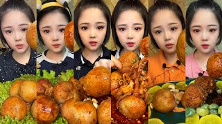 CHINESE MUKBANG SPICY FOOD SHEEP BRAINBingxin666 Mukbang Xiaoyu Mukbang EATING SHOW [upl. by Reichert956]