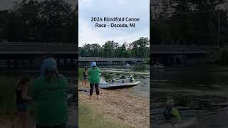 2024 Blindfolded Canoe Race Excitement In Oscoda Mi  AuSable River Canoe Marathon Local Events [upl. by Emyaj]