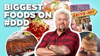 Top 10 BIGGEST Foods in DDD History with Guy Fieri  Diners DriveIns and Dives  Food Network [upl. by Ettedo722]