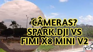 COMPARANDO CÂMERAS DOS DRONES FIMI X8 MINI V2SPARKDJI filmagemcomdrone fimix8miniv2 sparkdji [upl. by Klarika]