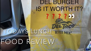 Trying Del Taco burger for the first time foodreview lunch funfood fastfood [upl. by Ahsap]