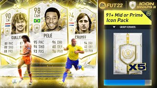 FIFA 22 Worlds First 91 Mid or Prime Icon Upgrade Packs [upl. by Ahcarb]