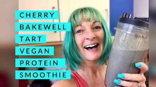 Cherry Bakewell Tart Vegan Protein Smoothie Recipe [upl. by Mellen]