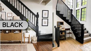 Best Black Staircase Ideas  Stairs Interior Designs [upl. by Bondie]