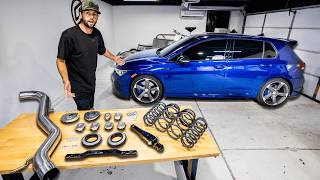 MK8 Golf R Gets Lower amp Louder Springs Exhaust Dogbone Mount amp More [upl. by Fronnia]