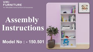 VikiFurniture BookCase Assembly Instruction Video  Model150501 [upl. by Denna]