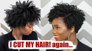 How to cut ✂️ Natural Hair into a Tapered Cut HairCutBae  MissKenK [upl. by Aihsenak]