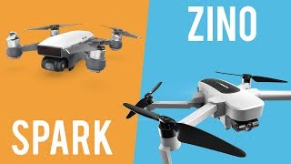 ⚔️DJI Spark Vs Hubsan Zino full comparison Video  flight modes photos [upl. by Nerte]