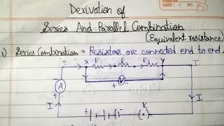 Derivation of Parallel and Series Resistance  Class 10  Ch12 Electricity [upl. by Ben]