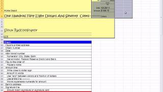 Excel 2010 Business Math 37 Checks and Deposits amp Withdrawals at Your Bank [upl. by Lanta]