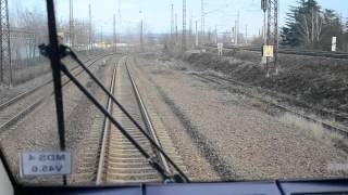 Führerstandsmitfahrt von Halle Saale nach Leipzig Hbf Tief [upl. by Prowel]