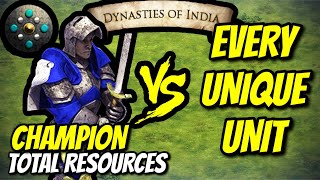 CHAMPION Dravidians vs EVERY UNIQUE UNIT Total Resources  AoE II DE [upl. by Rehpotsirh]